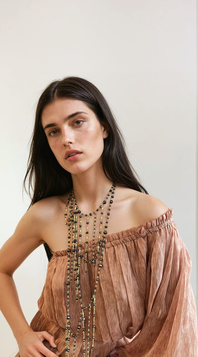 Collar largo cuentas